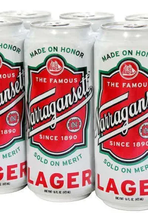 Beer DOM Narragansett 16oz 6pk Lager Point Wine Spirits