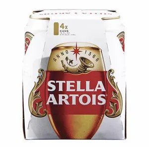 Beer IM Stella Artois Can 4pk 00992 Point Wine Spirits