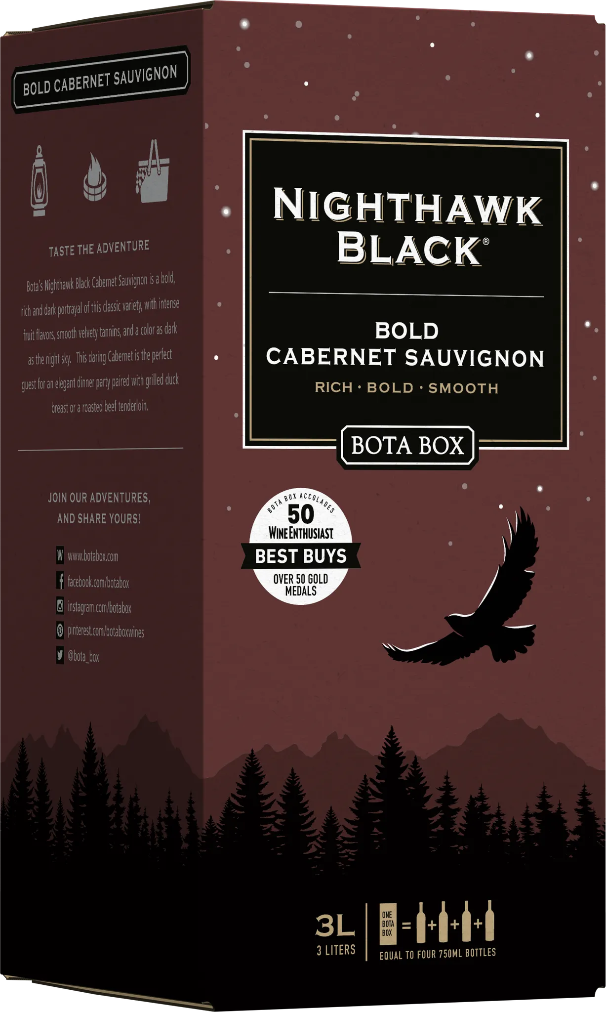 Box Wine Bota Nighthawk 3L Bold Cabernet Sauvignon 403465 Point Wine Spirits
