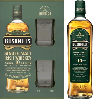 Bushmills 10YO 70cl Glass Pack
