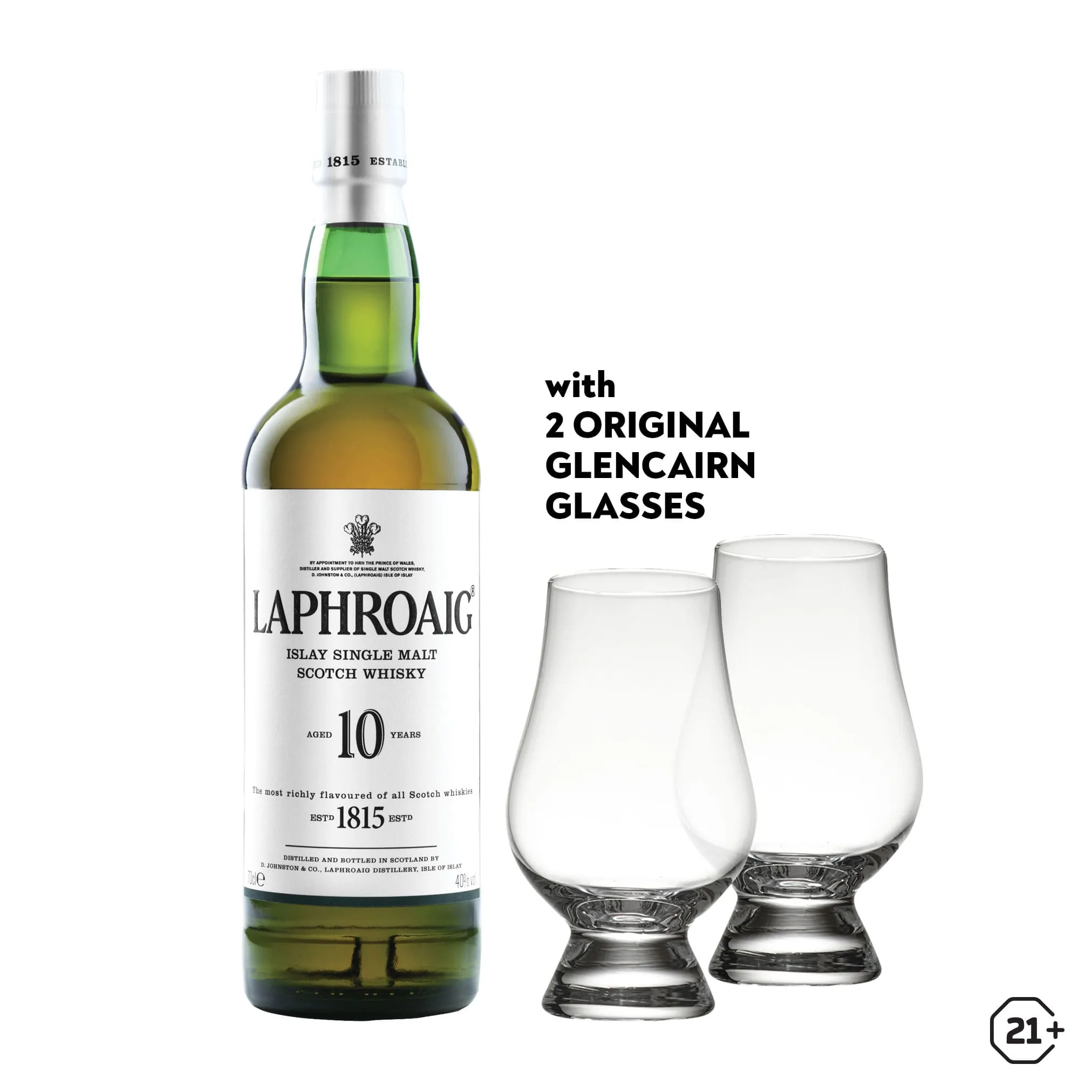 Laphroaig 10 yrs Malt Tubed 750ml   Glencairn Glass 2pcs