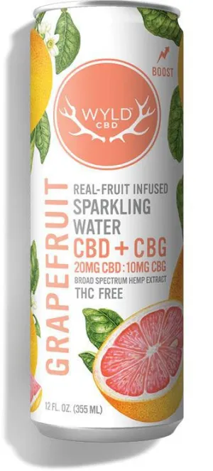 NA CBD WYLD 12oz Sparkling Grapefruit THC Free Point Wine Spirits