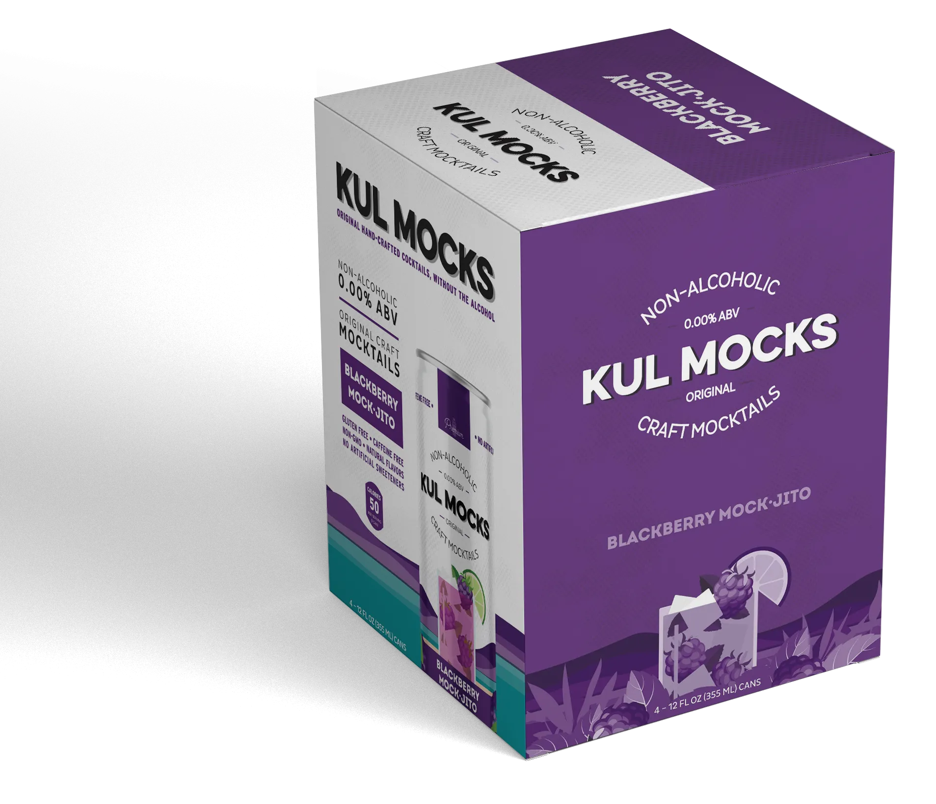 NA Cocktails KUL Mocks 4pk Blackberry Mojito Point Wine Spirits
