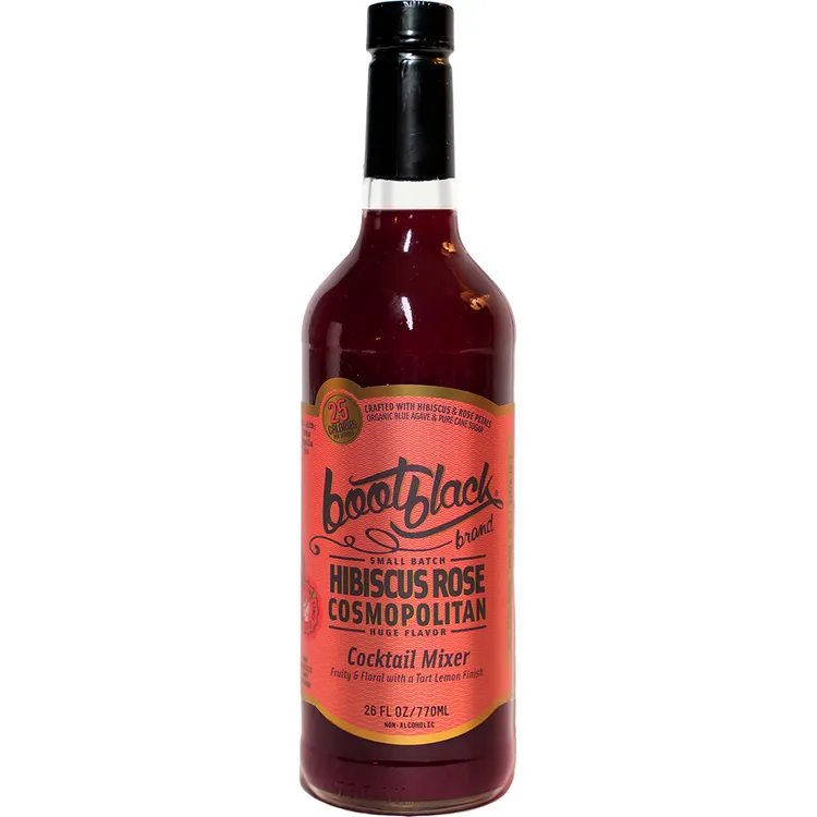 N/A RI Cocktail Mixer BootBlack Brand 26oz Hibiscus Rose Cosmopolitan Point Wine Spirits