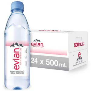 NA  Water Case Evian - Natural Spring Water, 24 Ct, 500 mL Point Wine Spirits