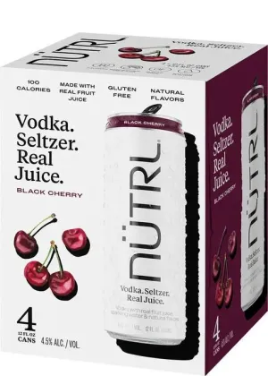 Seltzer NUTRL 4pk Black Cherry 205011 Point Wine Spirits