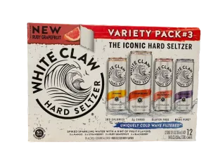 Seltzer White Claw 12pk Variety #3 NEW Point Wine Spirits